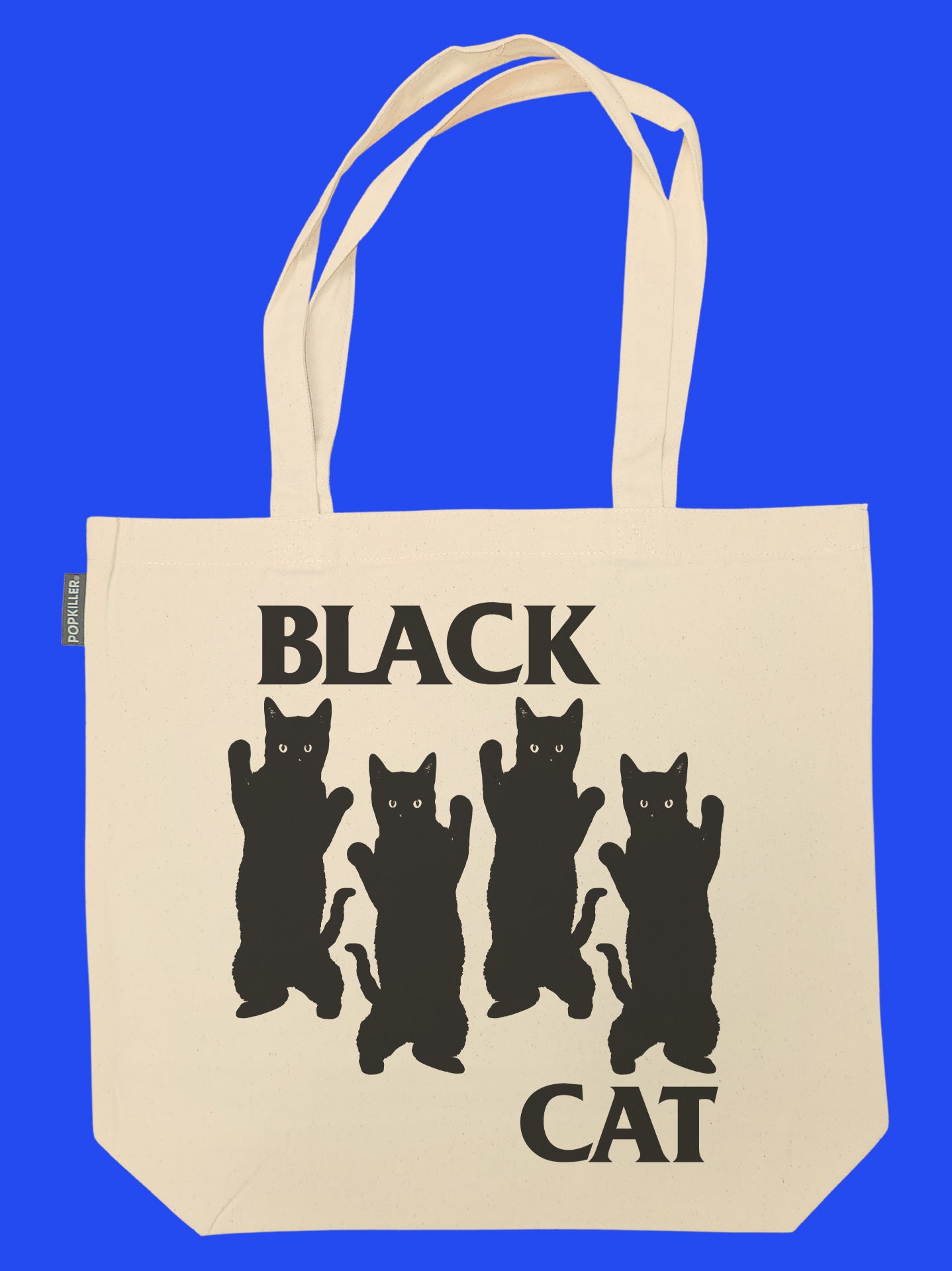 Black cat tote bag hot sale