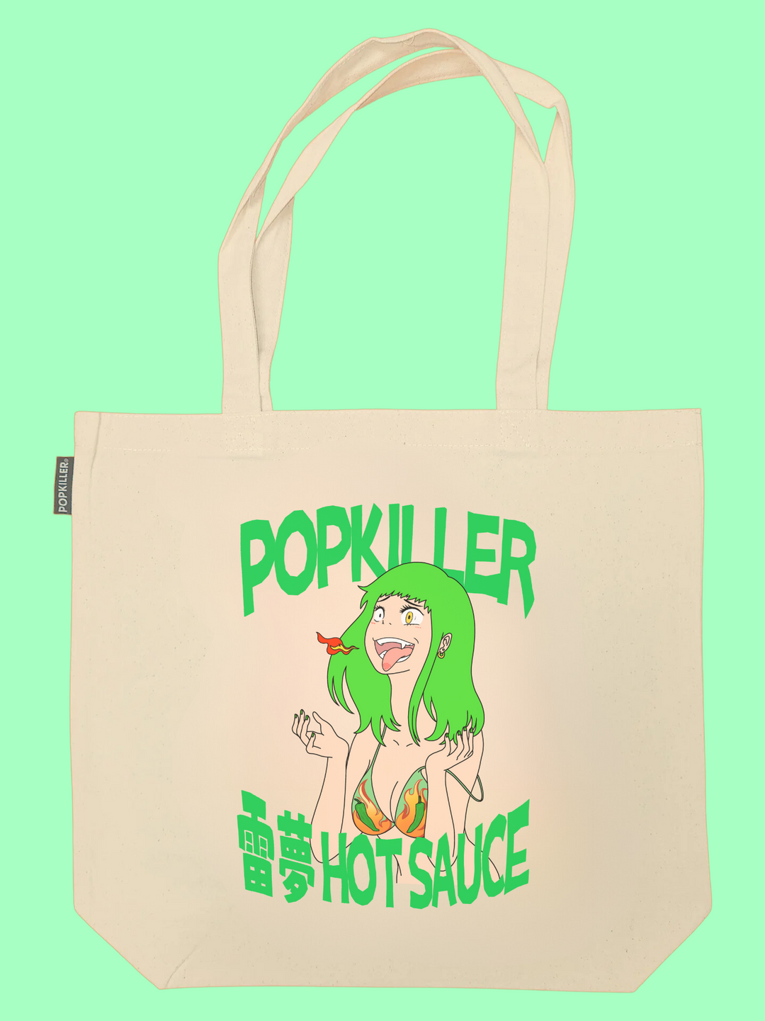 Popkiller Artist Series Sagaken Raimu (Lime) Tote Bag