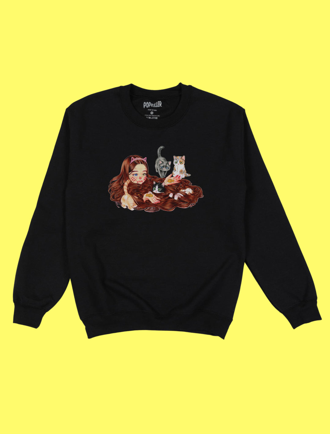 Popkiller Artist Series Cogumeli Kitty Pool Pullover Sweatshirt