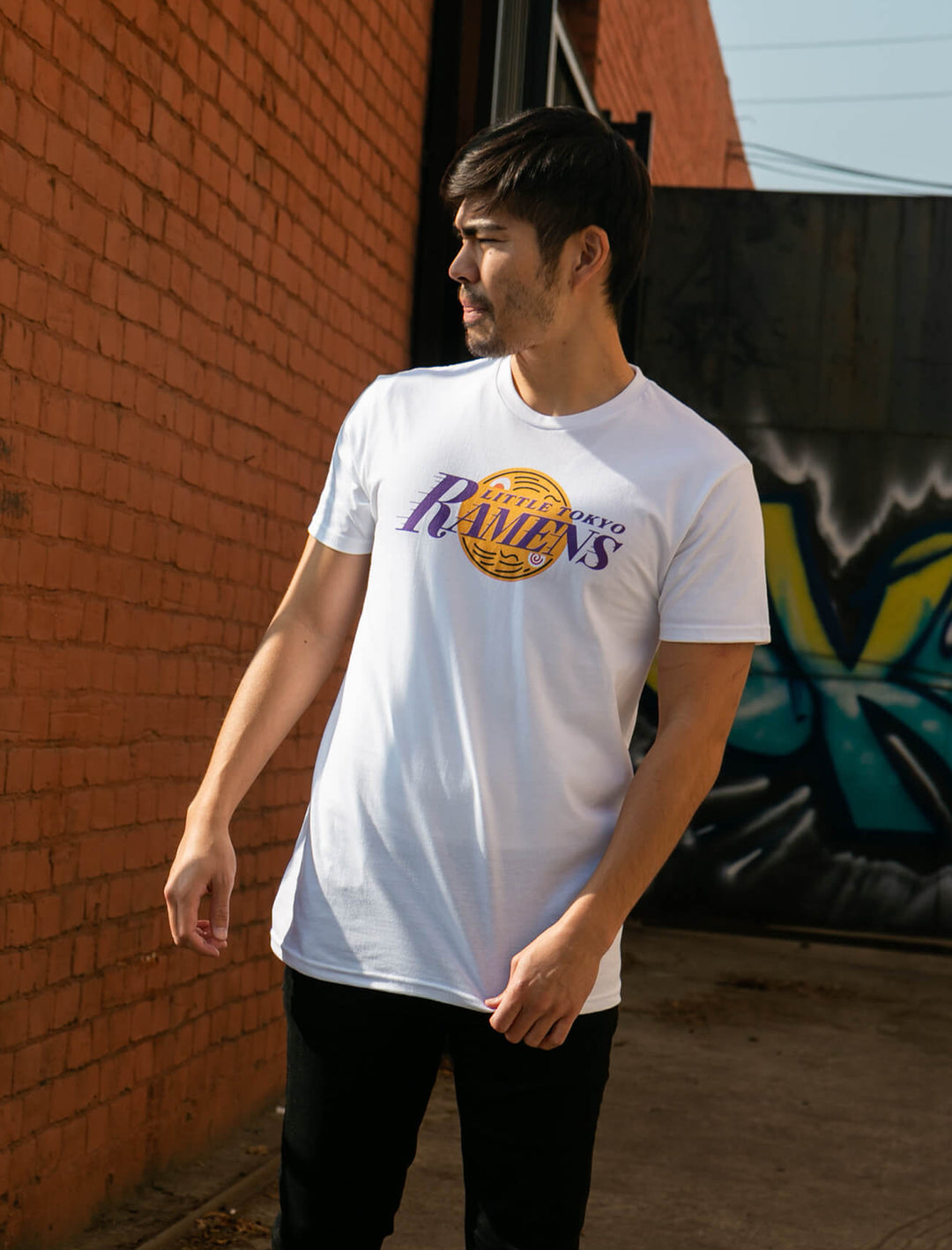 Yellow New Era NBA LA Lakers Logo T-Shirt