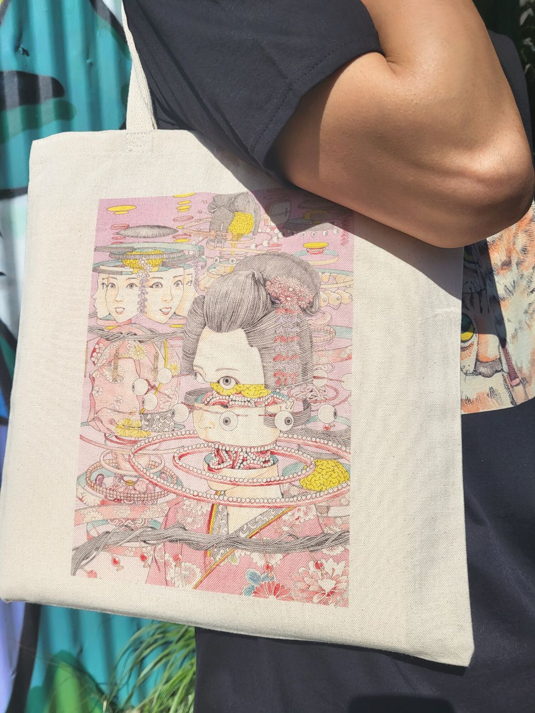 Popkiller Artist Series Mizna Wada Harakiri Girl Tote Bag