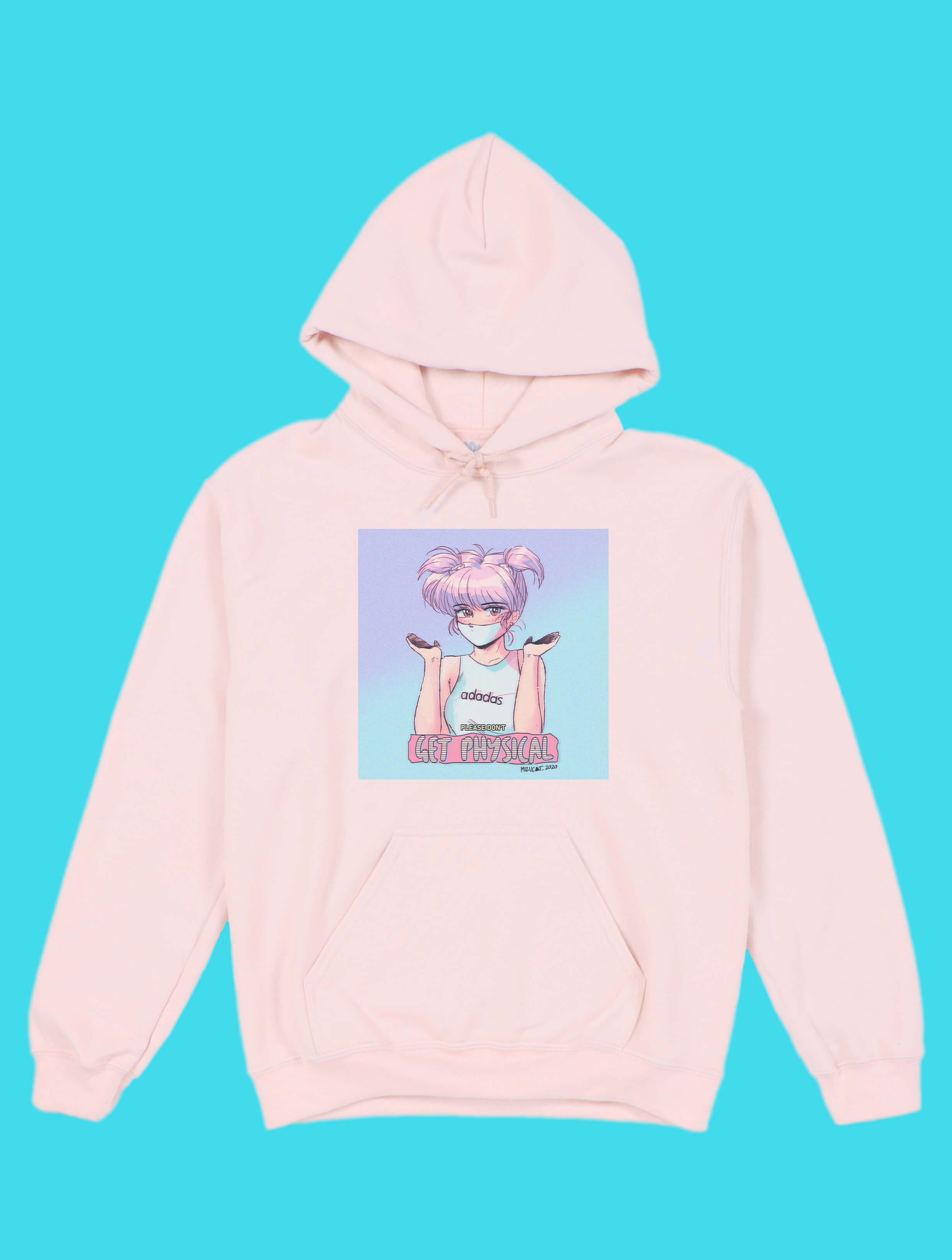 Teal pink outlet hoodie