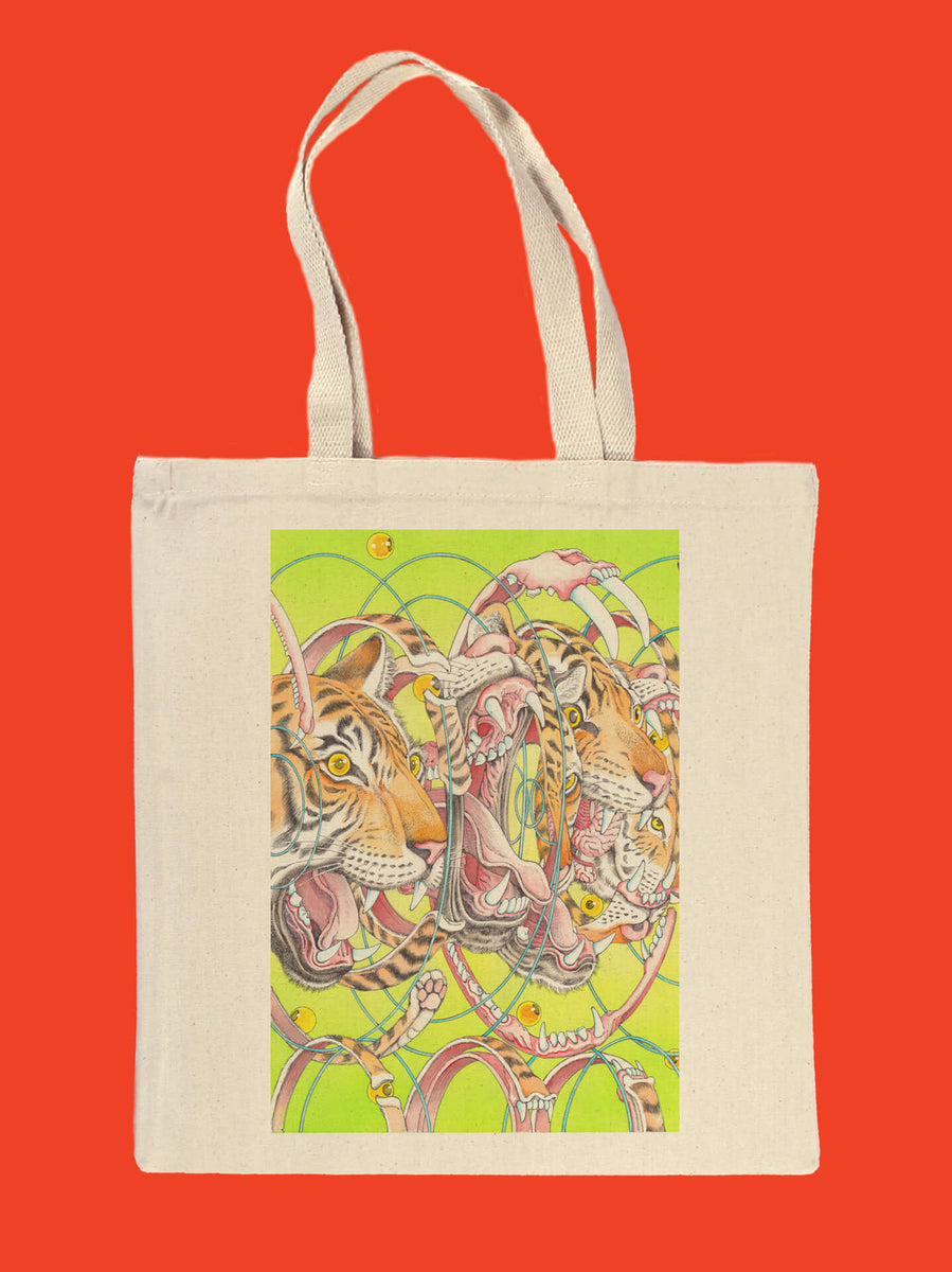 Popkiller Artist Series Shintaro Kago Tiger Factorization Tote Bag