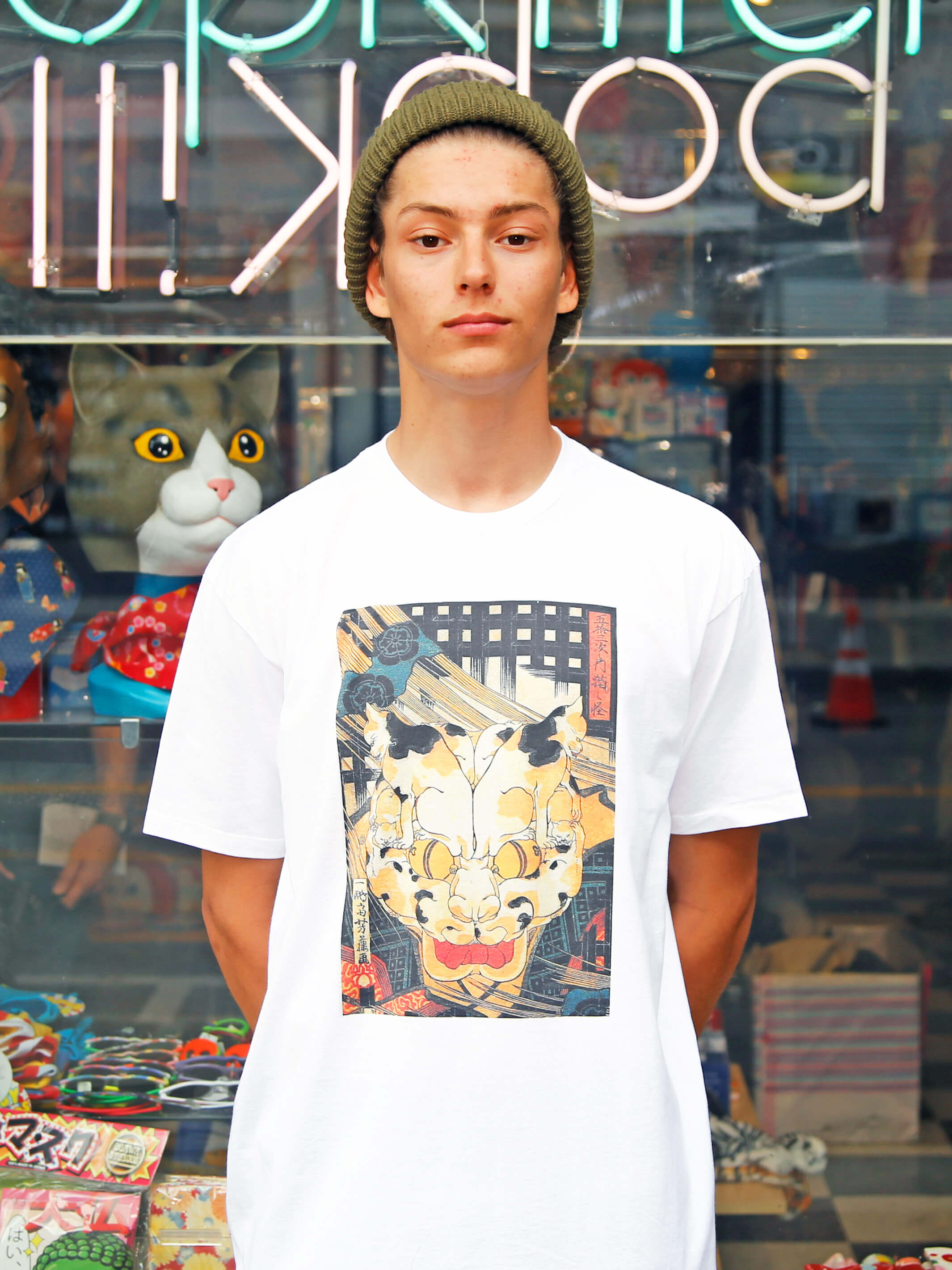 Japanese Ukiyoe Kuniyoshi Catface Classic T shirt Popkiller